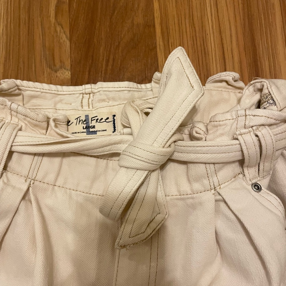 Free People We the Free Nova Denim Paperbag Shorts - Picture 6 of 7